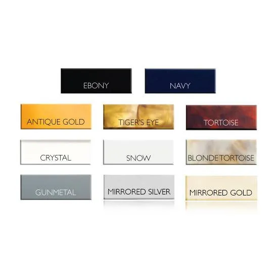 Old English Acrylic Engraved Bar Necklace