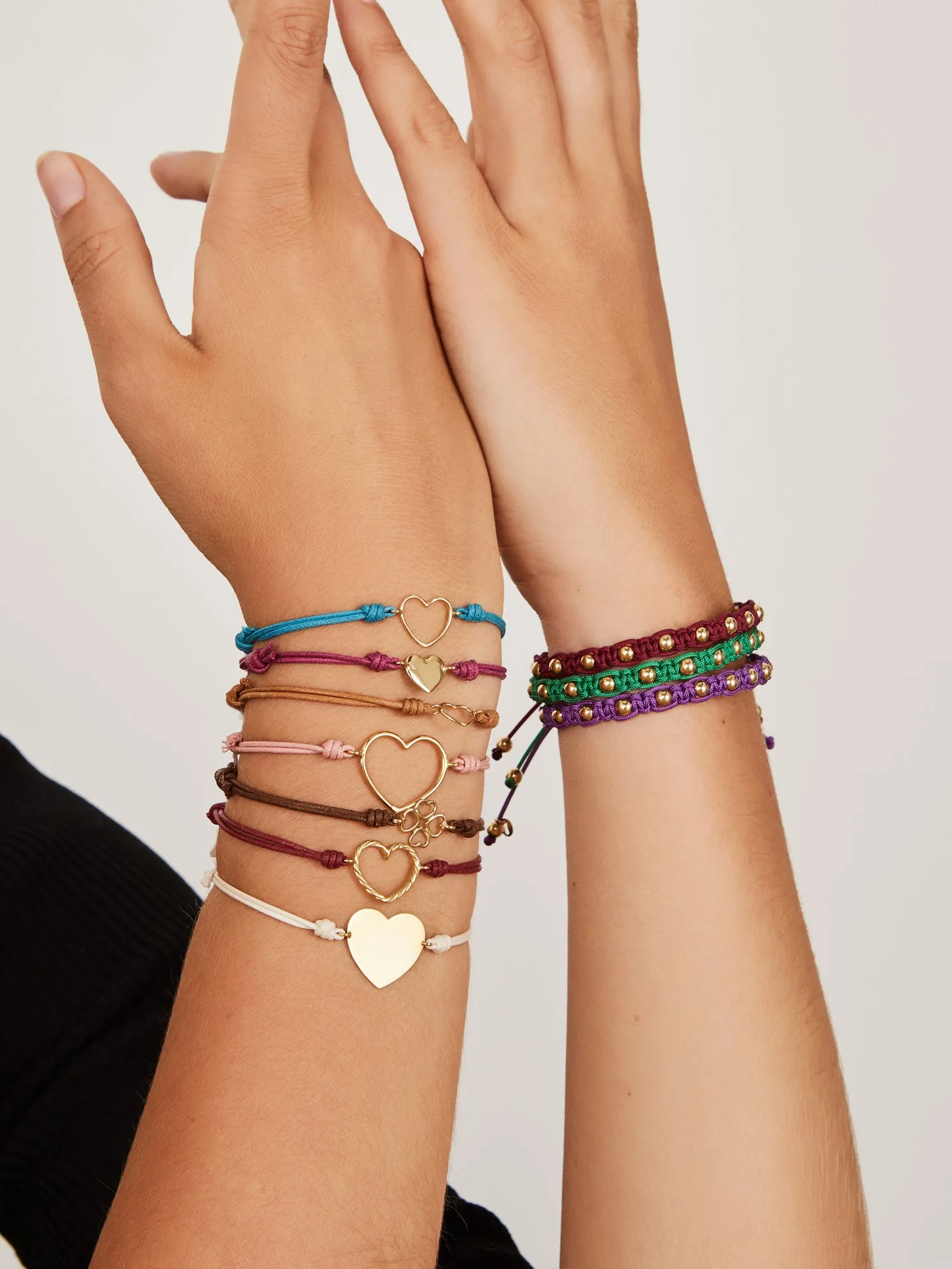 Open heart rope bracelet S