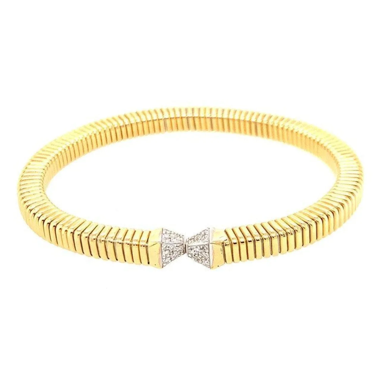 Open Point Diamond Cuff Bracelet