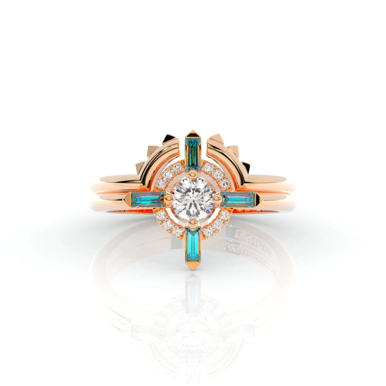 Outlaw's Ring Set- 14k Yellow Gold Video Game Inspired Rings