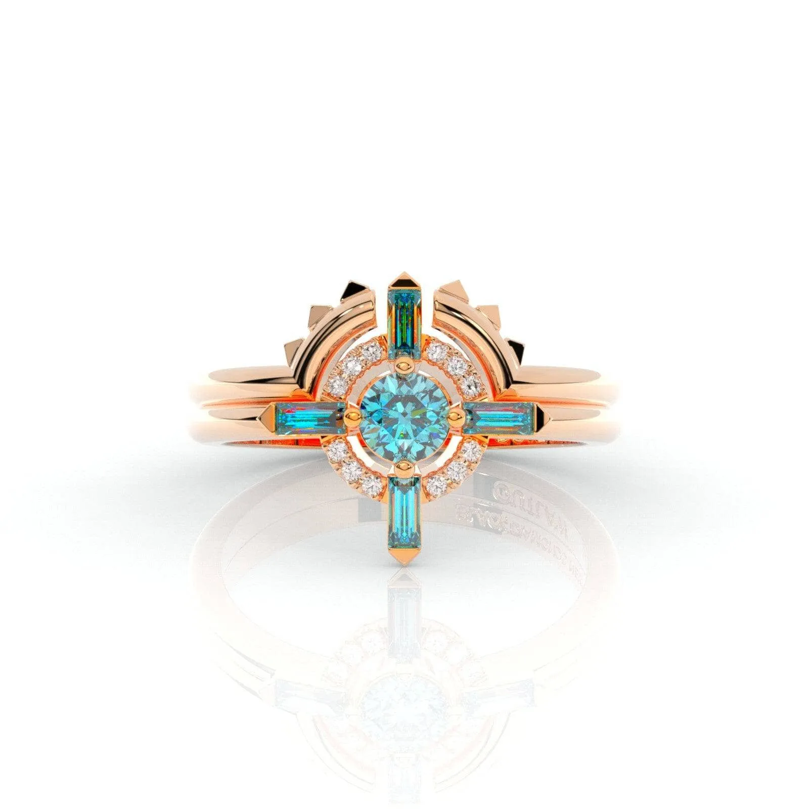 Outlaw's Ring Set- 14k Yellow Gold Video Game Inspired Rings