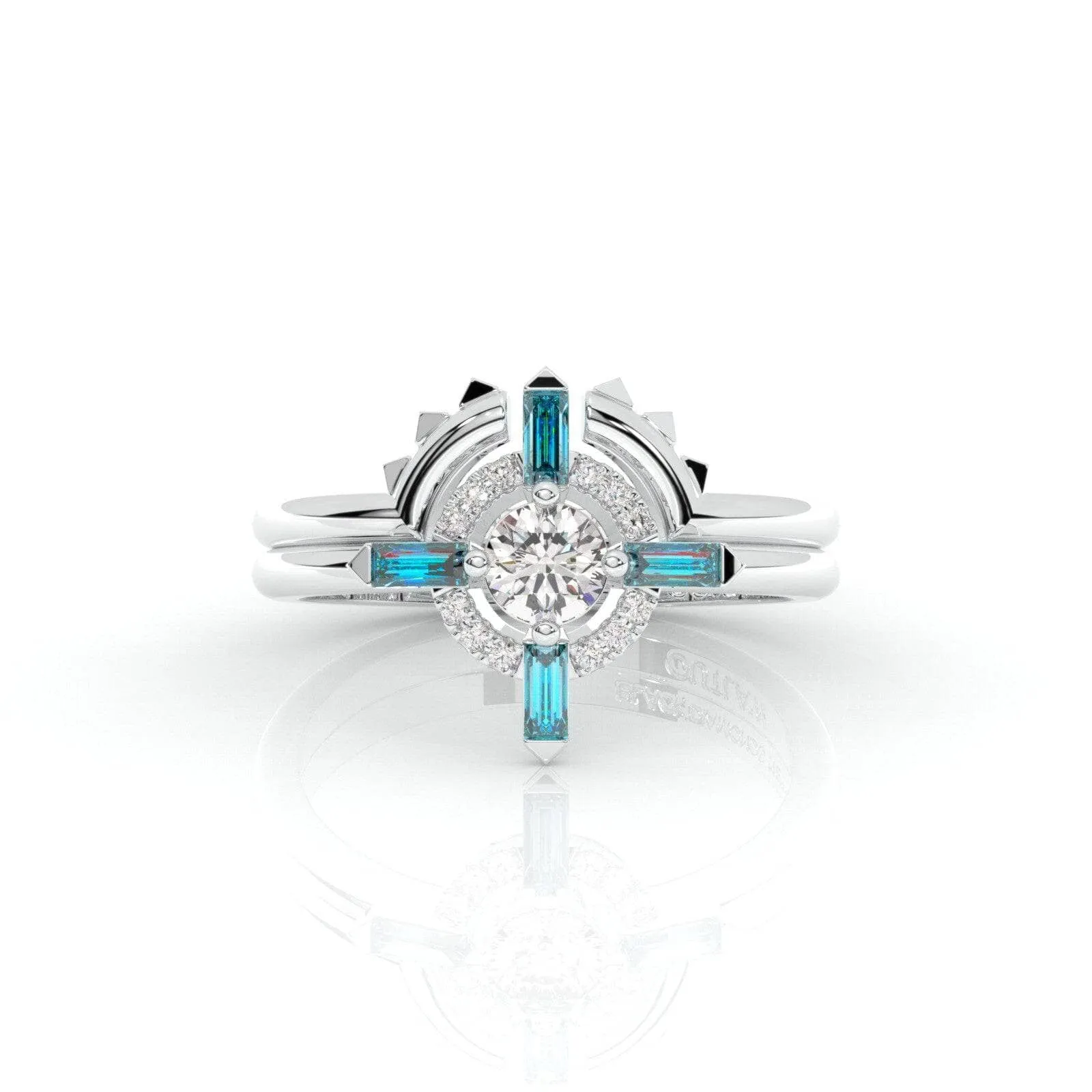 Outlaw's Ring Set- 14k Yellow Gold Video Game Inspired Rings