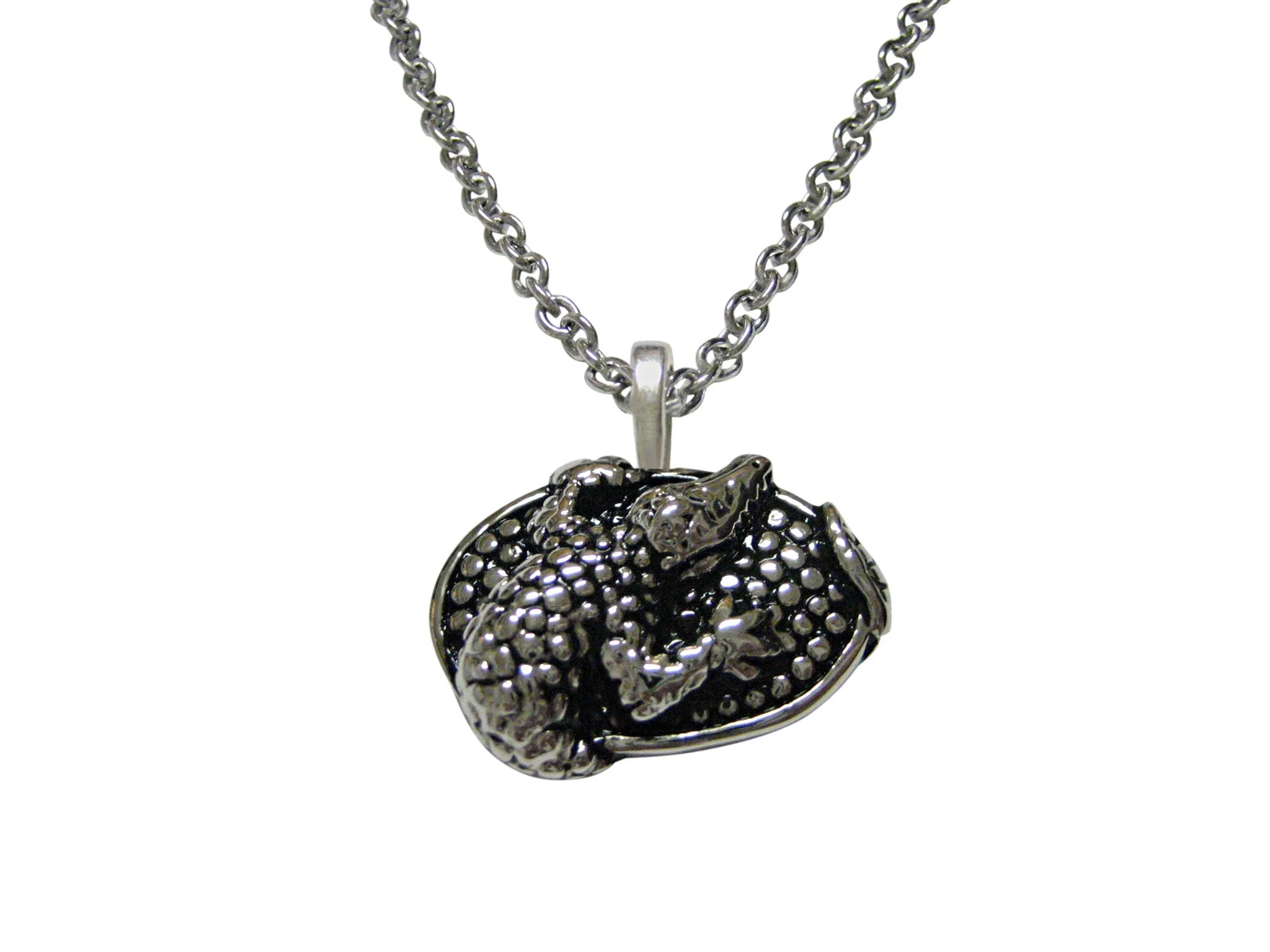 Oval Alligator Pendant Necklace