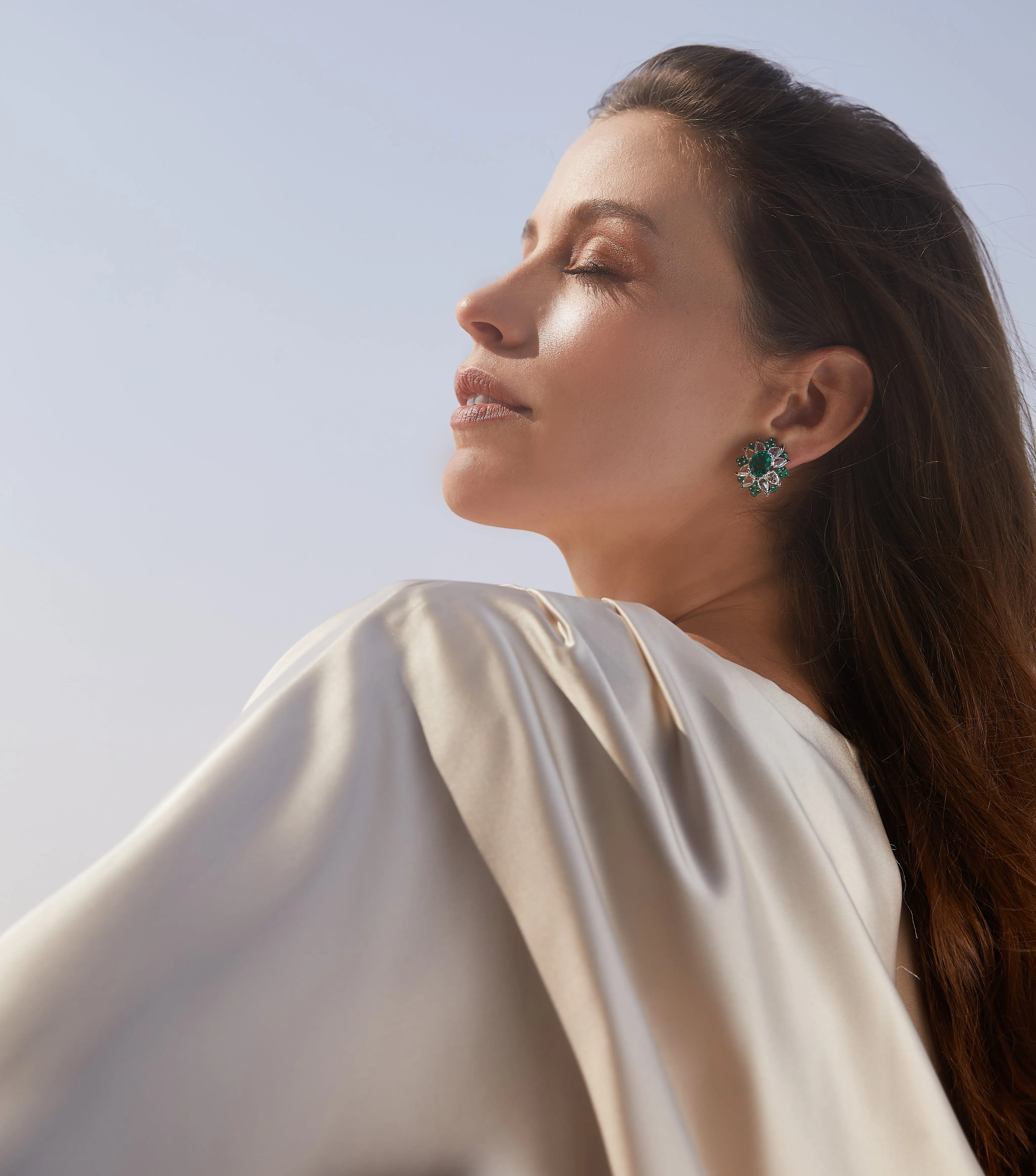 Oval Emerald Earrings