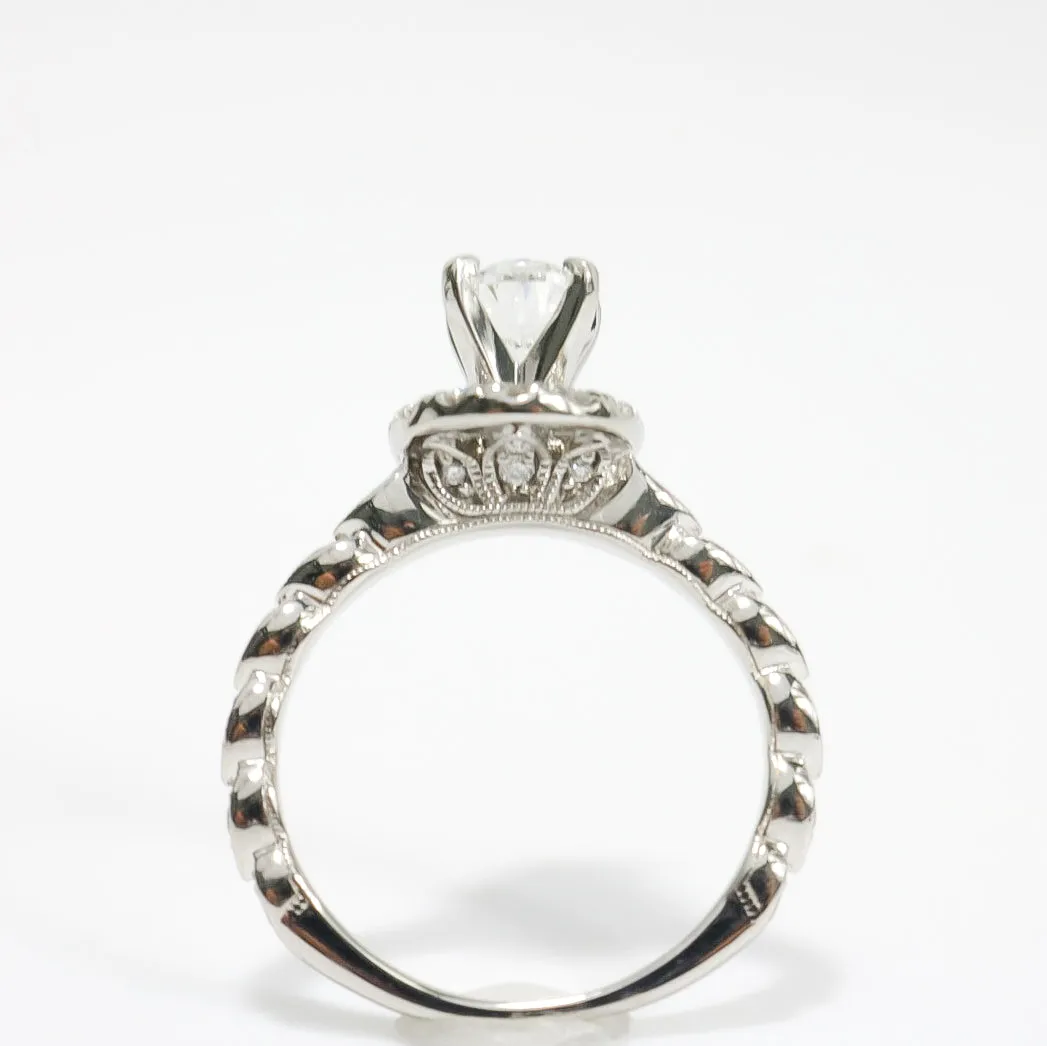 OVAL NATURAL DIAMOND ENGAGEMENT RING