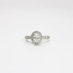 OVAL NATURAL DIAMOND ENGAGEMENT RING
