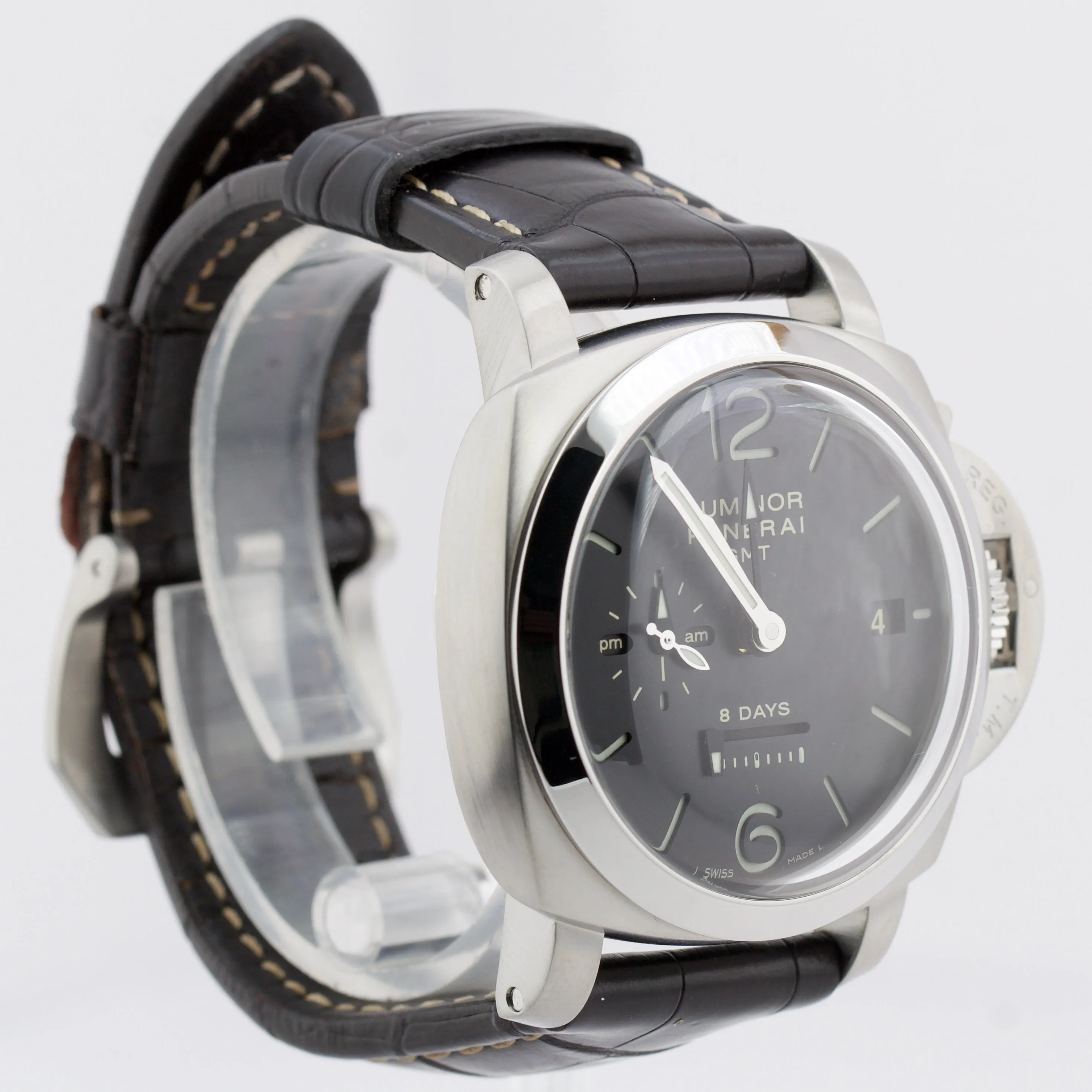 Panerai PAM 233 Luminor Marina 1950 GMT 8 Days 44mm Stainless Watch PAM00233