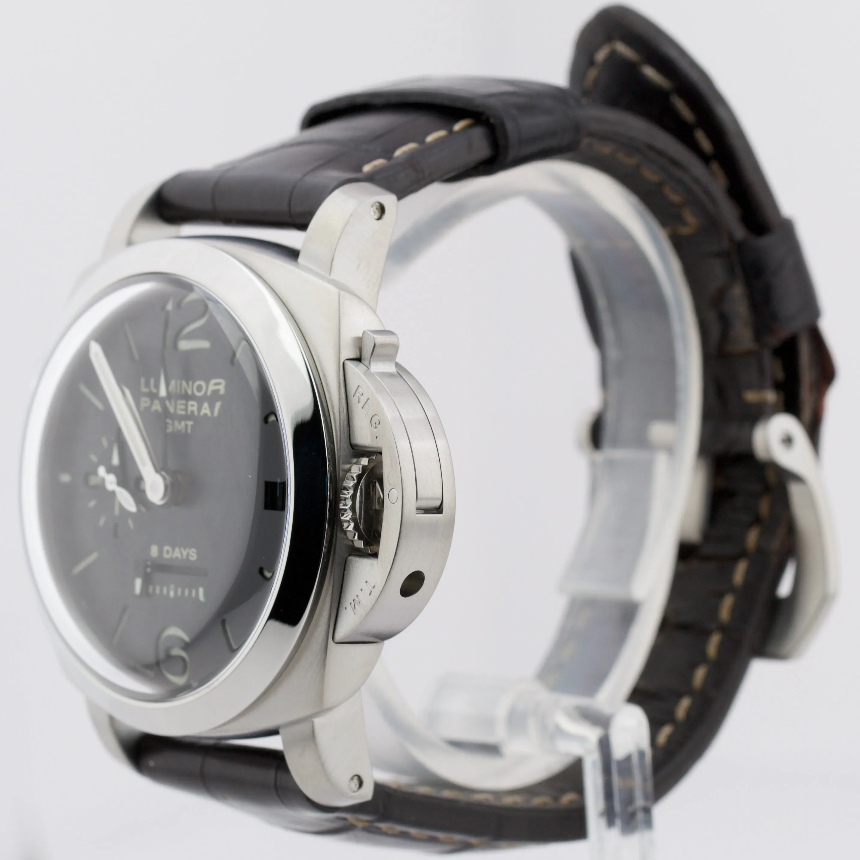 Panerai PAM 233 Luminor Marina 1950 GMT 8 Days 44mm Stainless Watch PAM00233