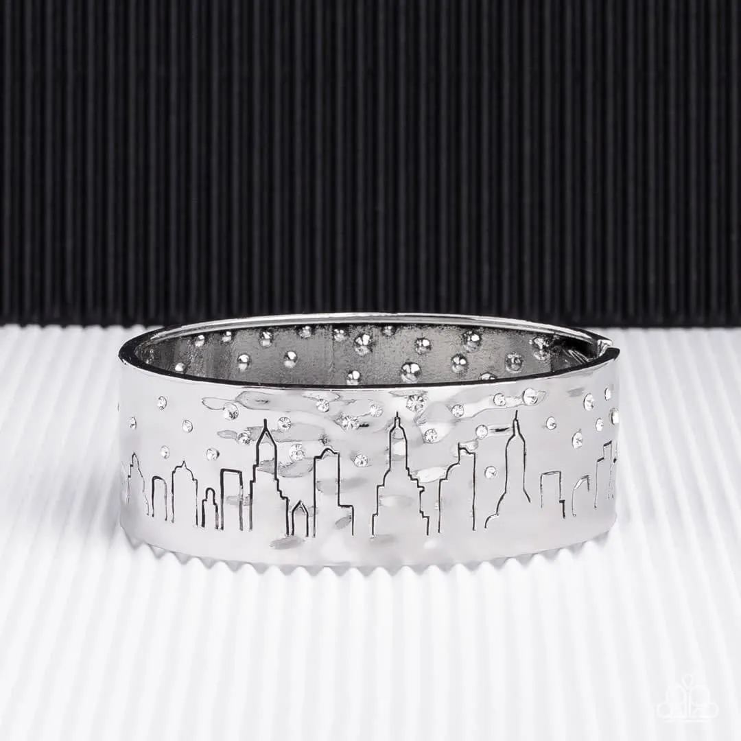 Paparazzi Empire Diamond Exclusive Starry Skyscrapers  White Bracelet