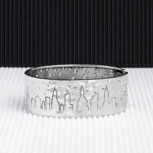 Paparazzi Empire Diamond Exclusive Starry Skyscrapers  White Bracelet