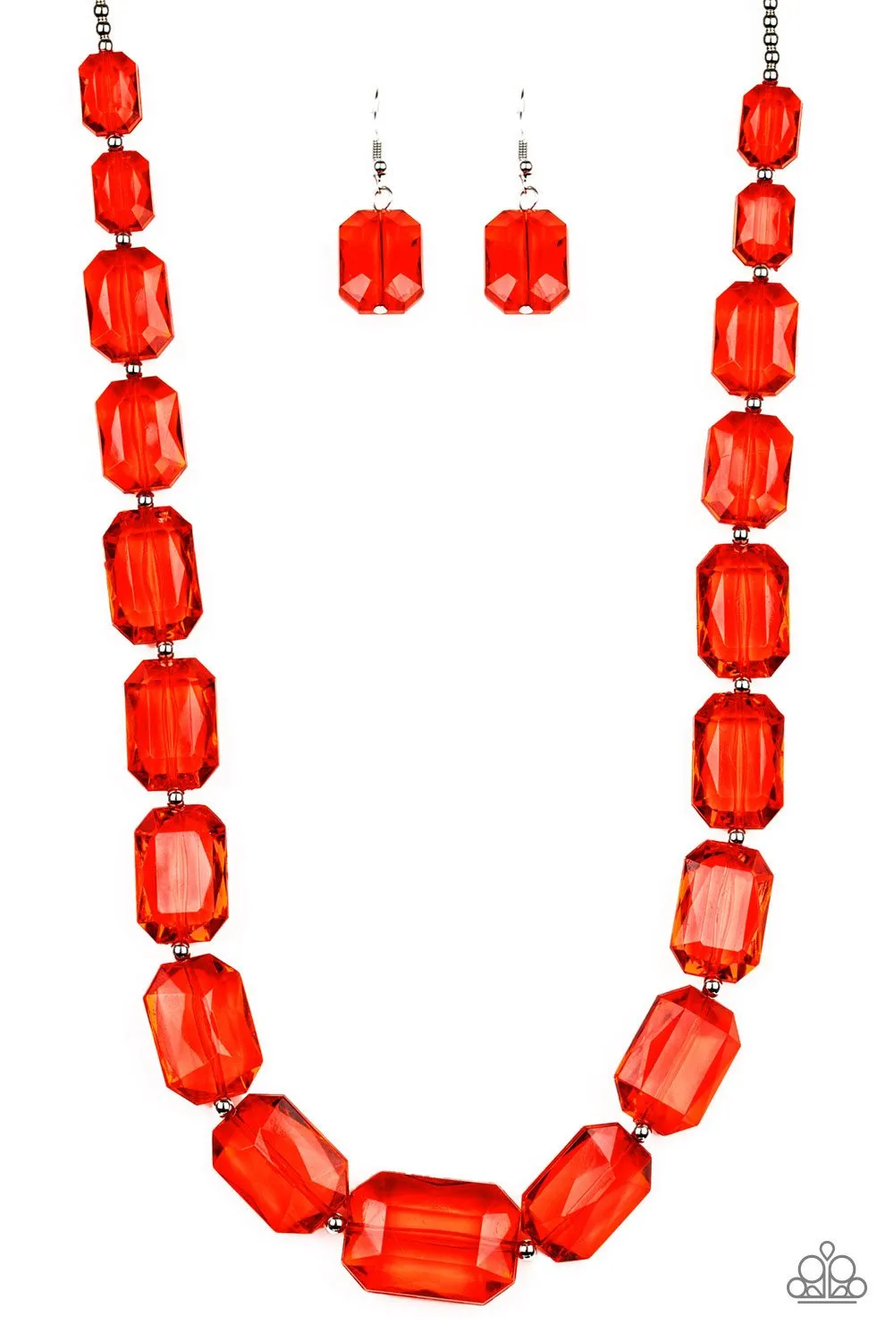 Paparazzi ICE Versa - Red Acrylic Necklace