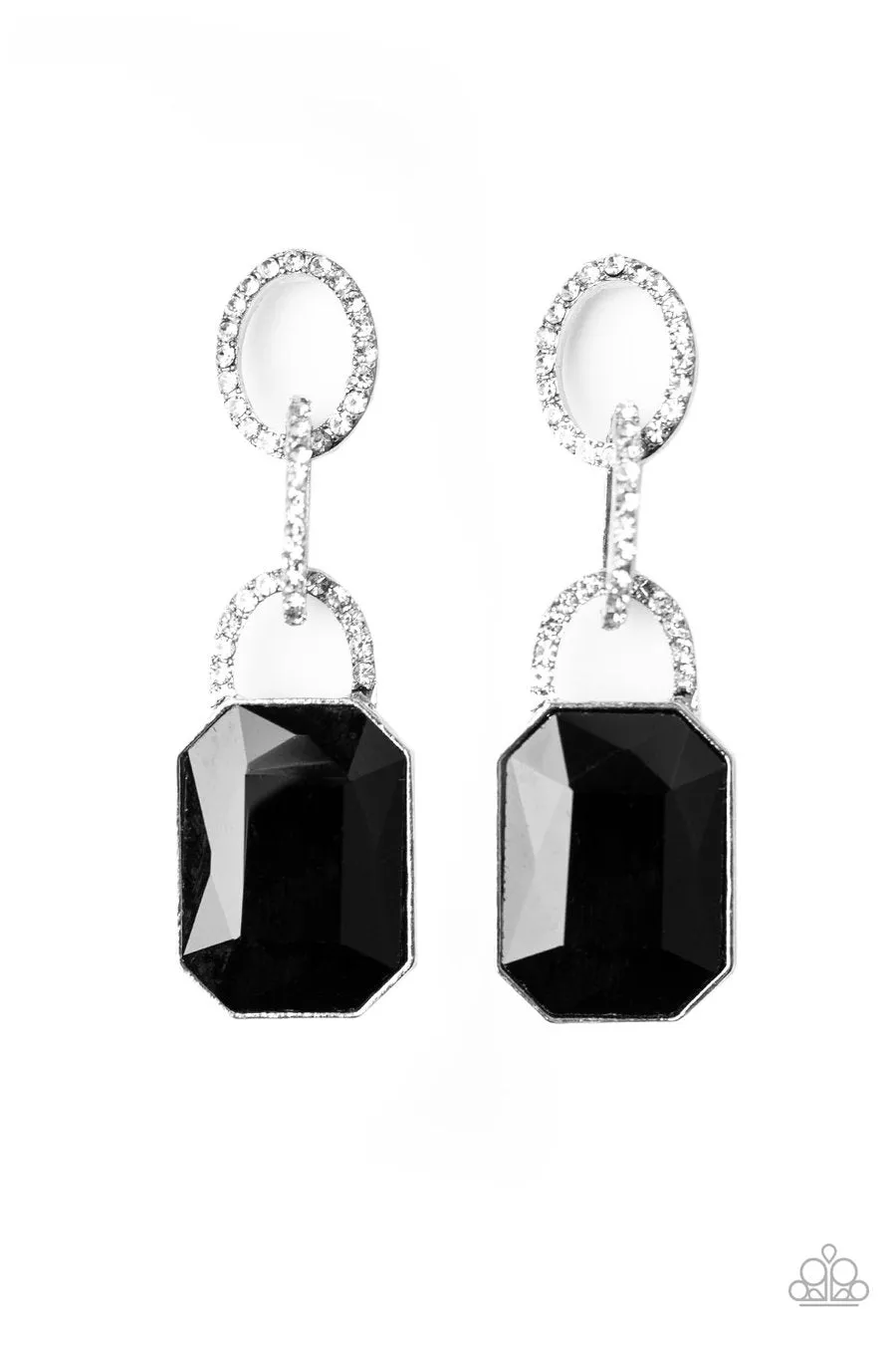 Paparazzi - Superstar Status - Black Earrings