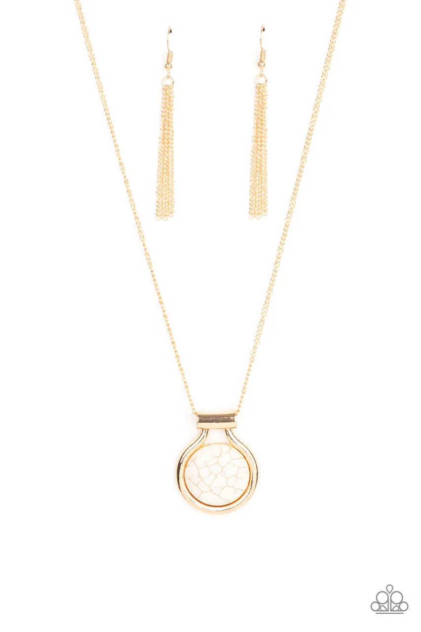 Patagonian Paradise Gold Paparazzi Necklace