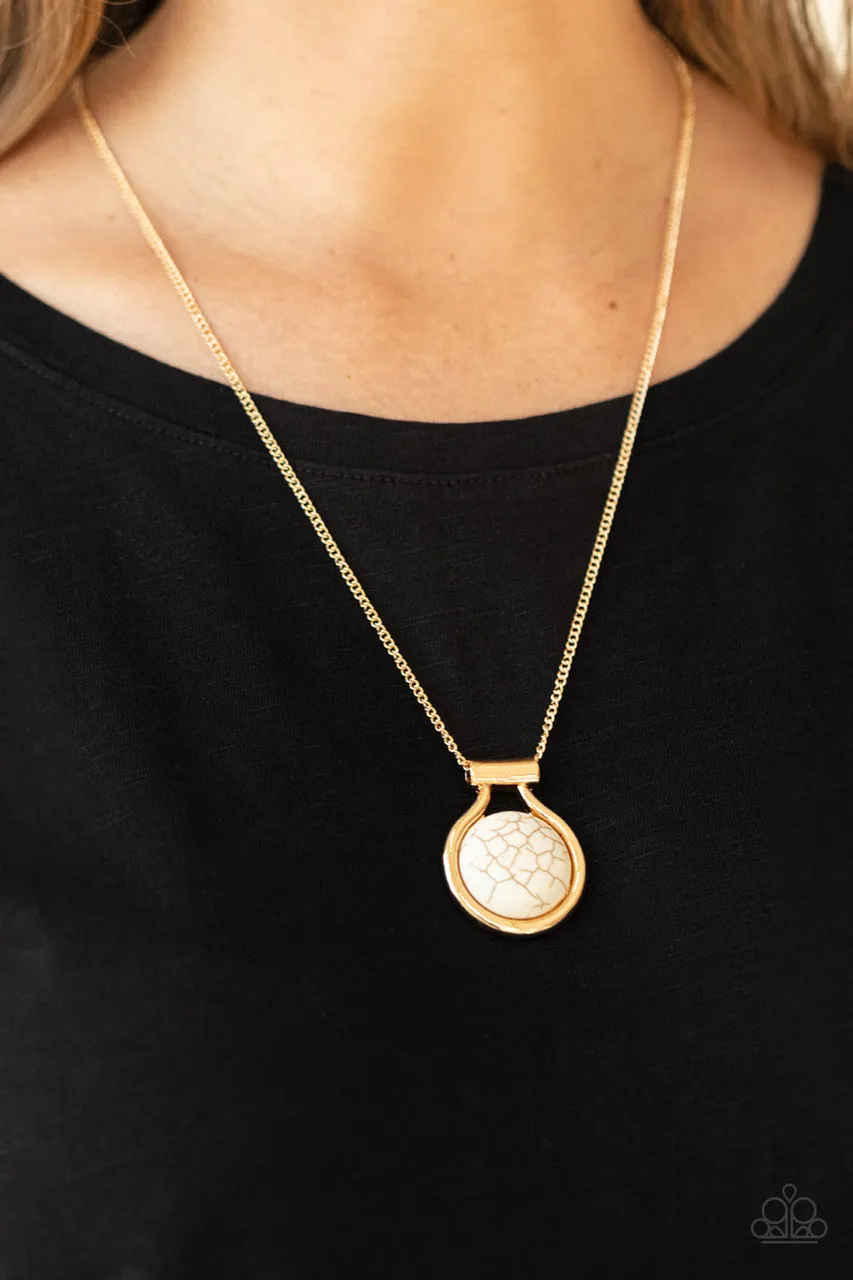 Patagonian Paradise Gold Paparazzi Necklace