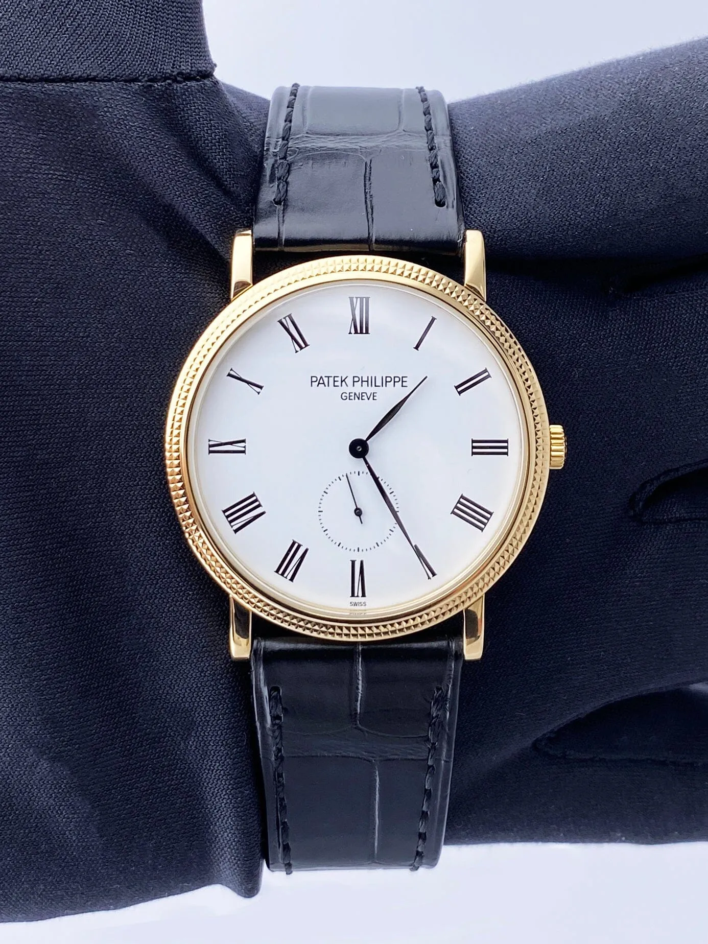 Patek Philippe Calatrava 5119J 18K Yellow Gold Mens Watch Papers