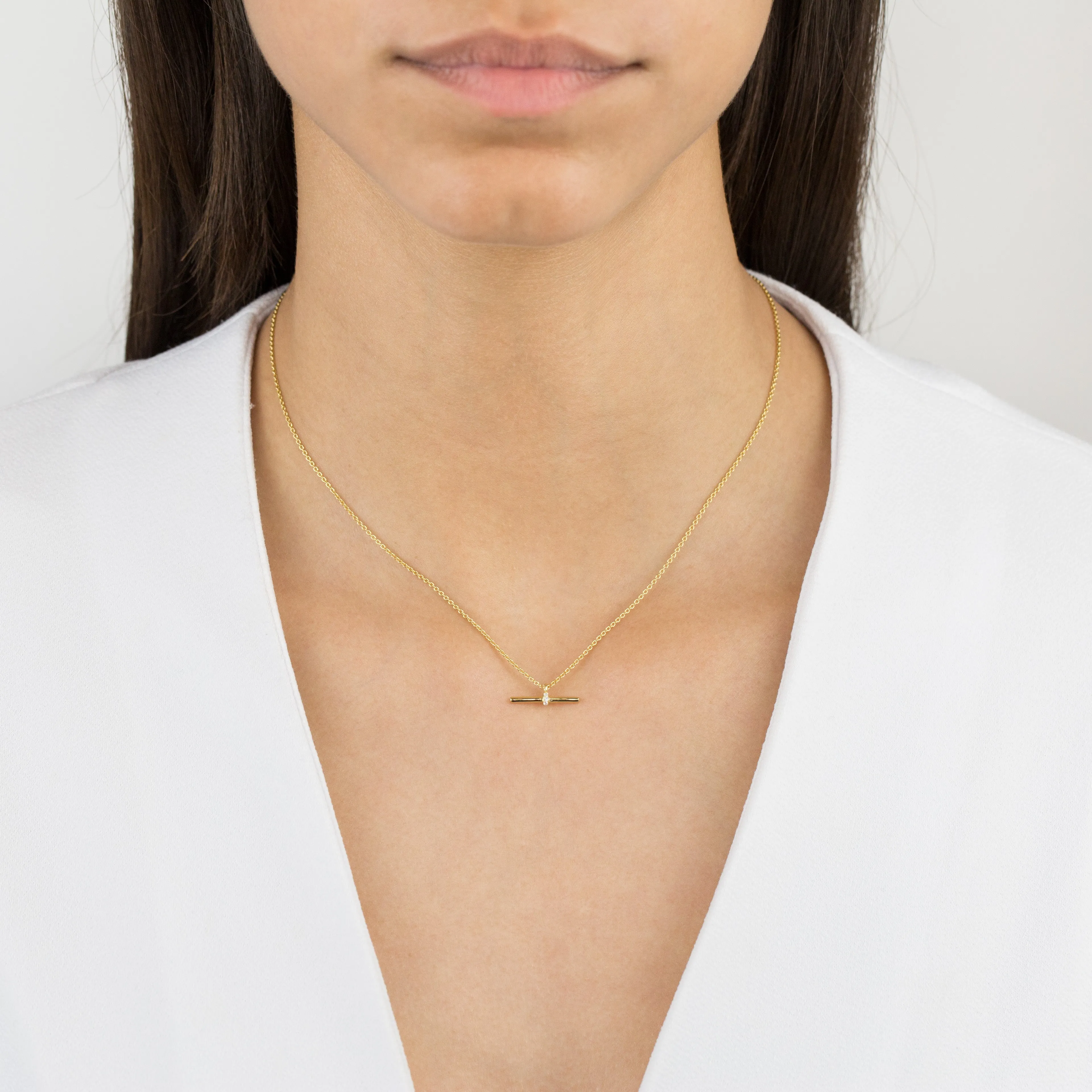 Pavé Bar Necklace