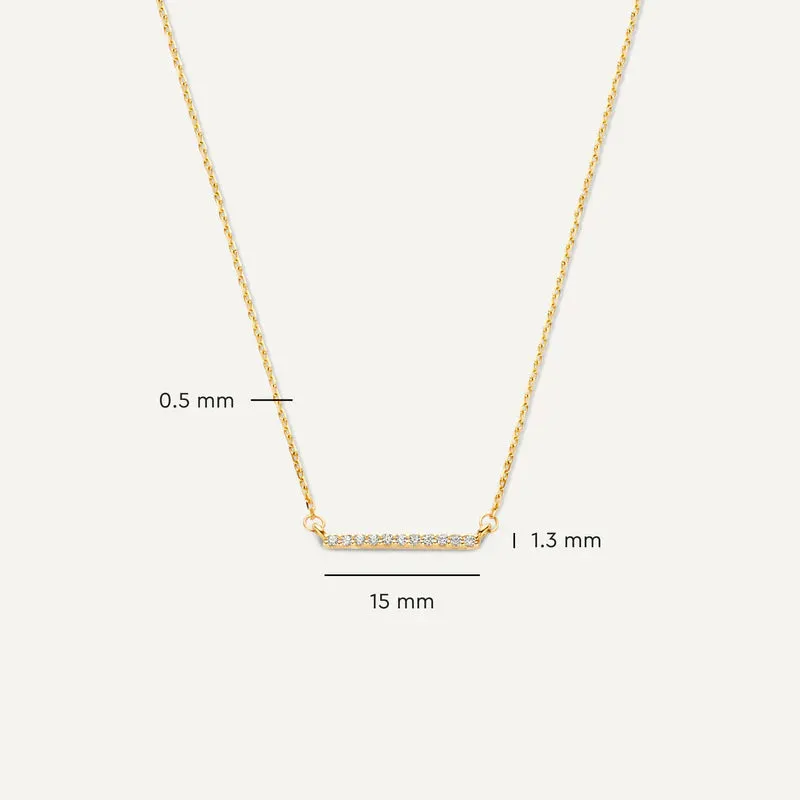 Pavé Cubic Zirconia Bar Set