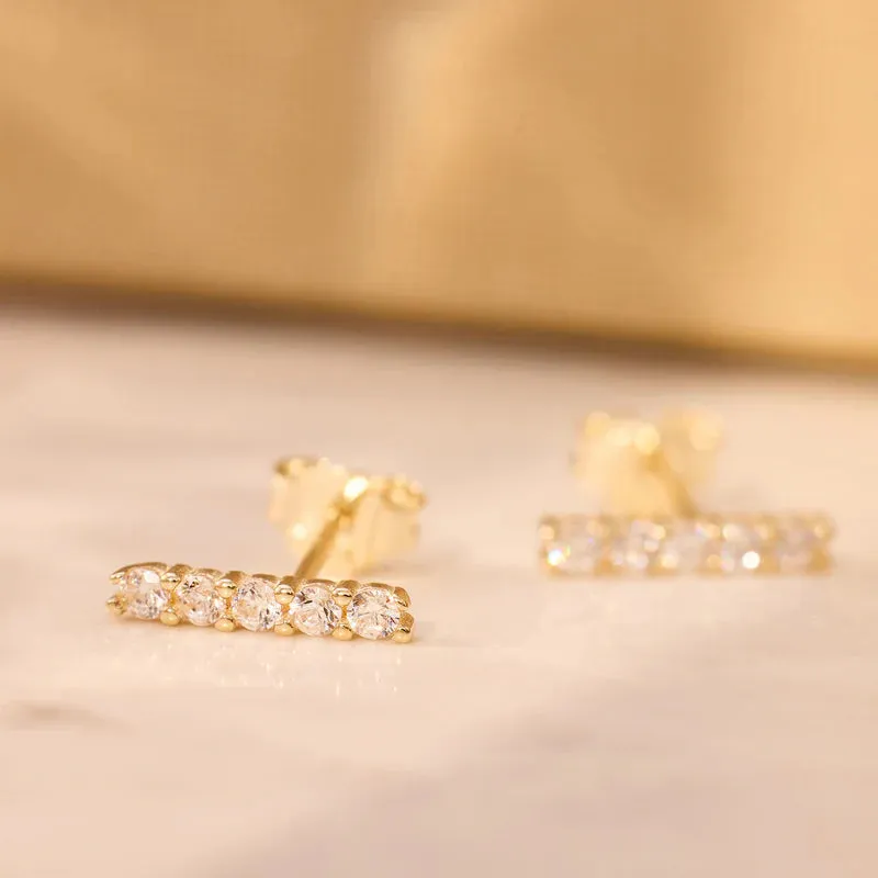 Pavé Cubic Zirconia Bar Set