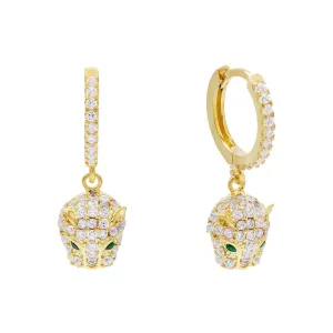 Pavé Panther Huggie Earring