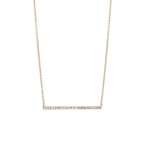 Pave Thin Bar Necklace