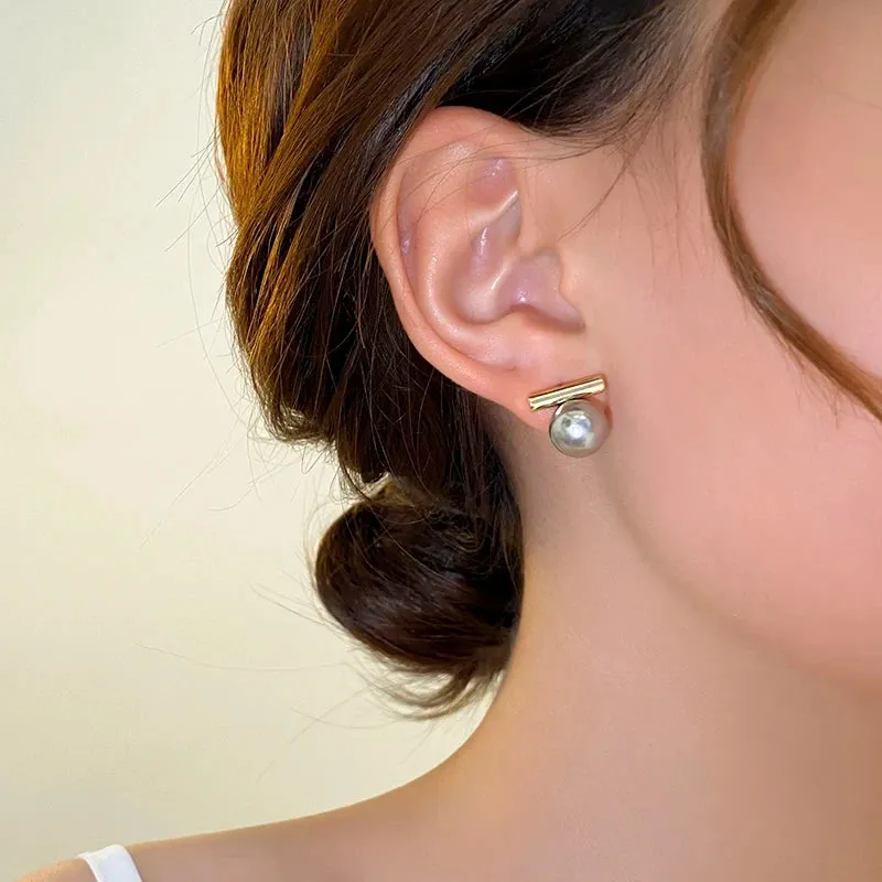 Pearl Bar Earrings
