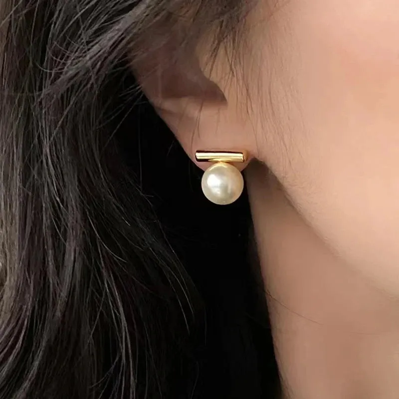 Pearl Bar Earrings