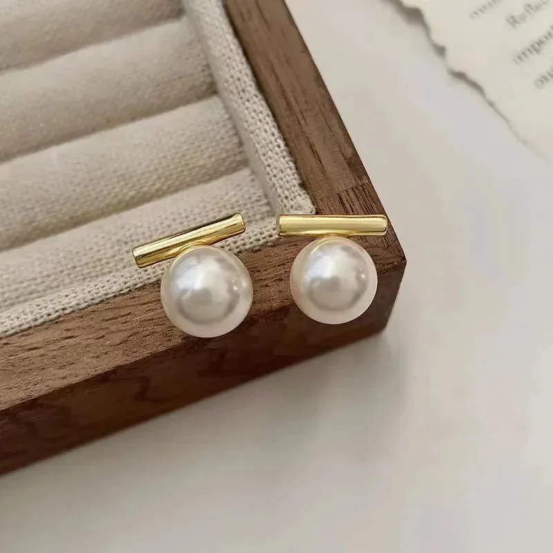 Pearl Bar Earrings