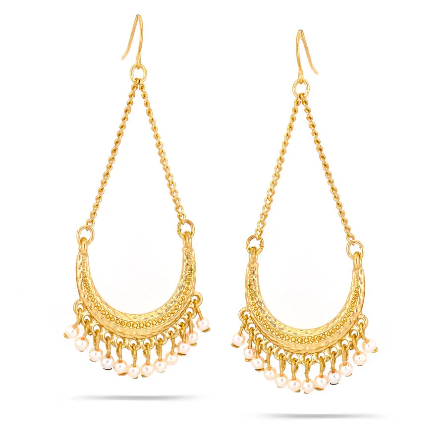 PEARL BEADS TEARDROP  EARRINGS #SQ2259 (AA4)
