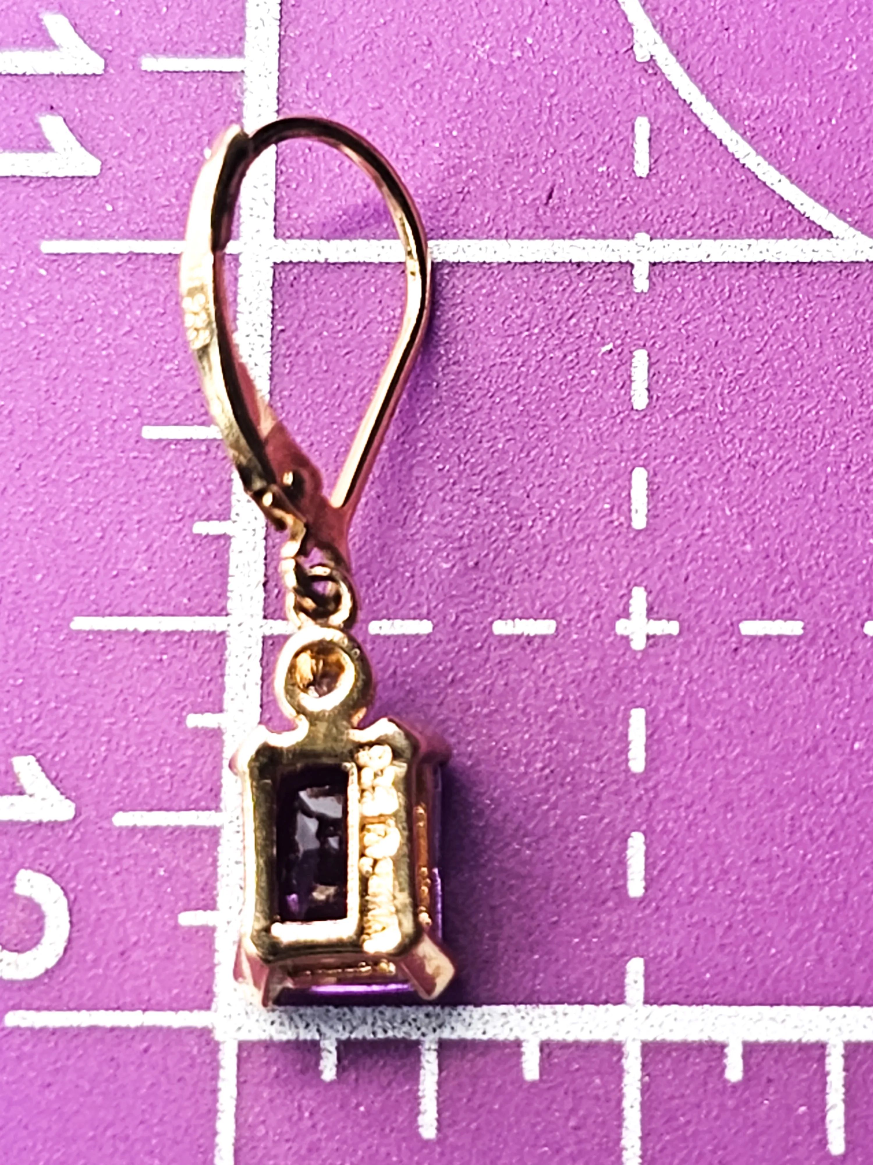 Pink Sapphire faceted open work gold over sterling silver vermeil earrings