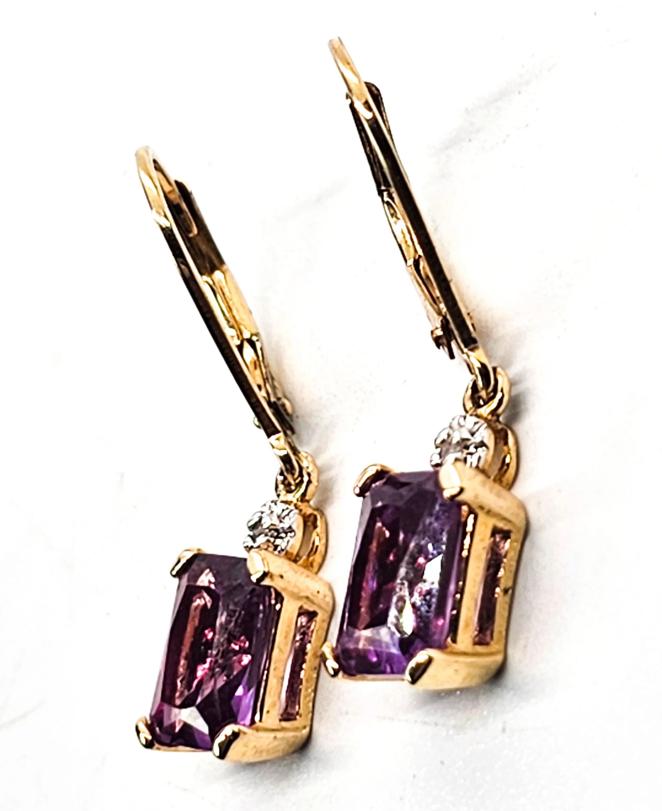 Pink Sapphire faceted open work gold over sterling silver vermeil earrings