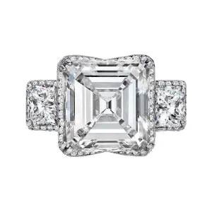 Platinum 11.47ct Asscher Cut Diamond Ring