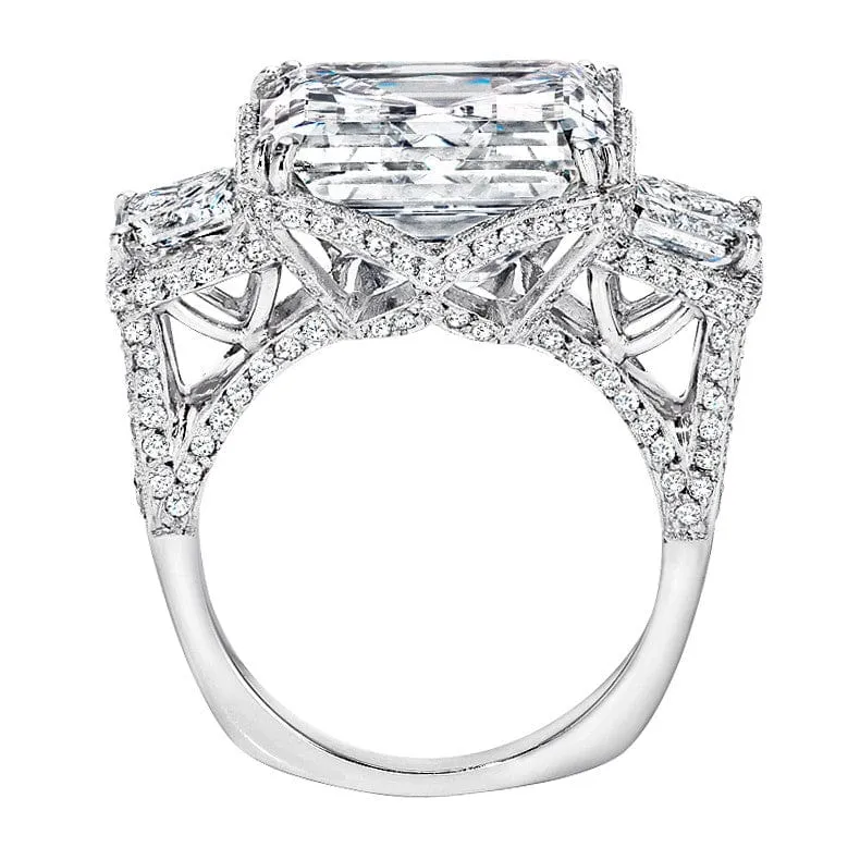 Platinum 11.47ct Asscher Cut Diamond Ring