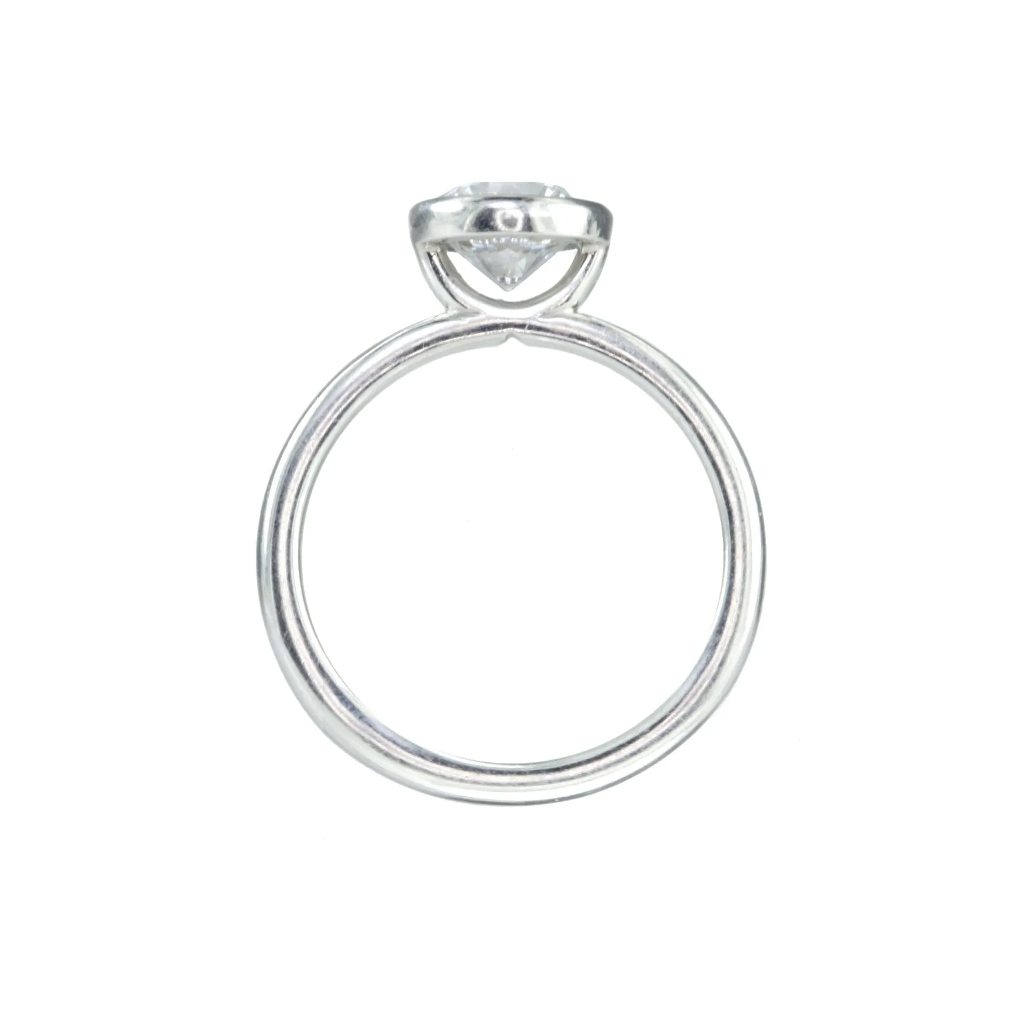 Platinum Open-Sided Bezel Ring Mount