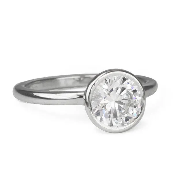 Platinum Open-Sided Bezel Ring Mount