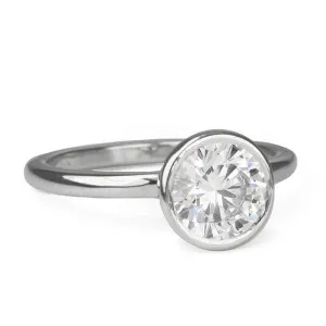 Platinum Open-Sided Bezel Ring Mount