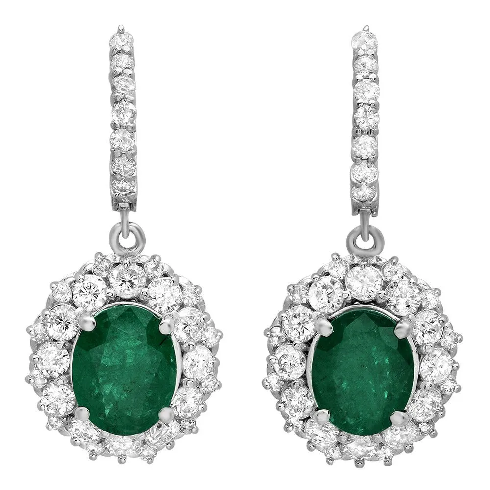 PMI 14W@10.1 62RD3@3.12 2EM@5.14 EMERALD EARRINGS
