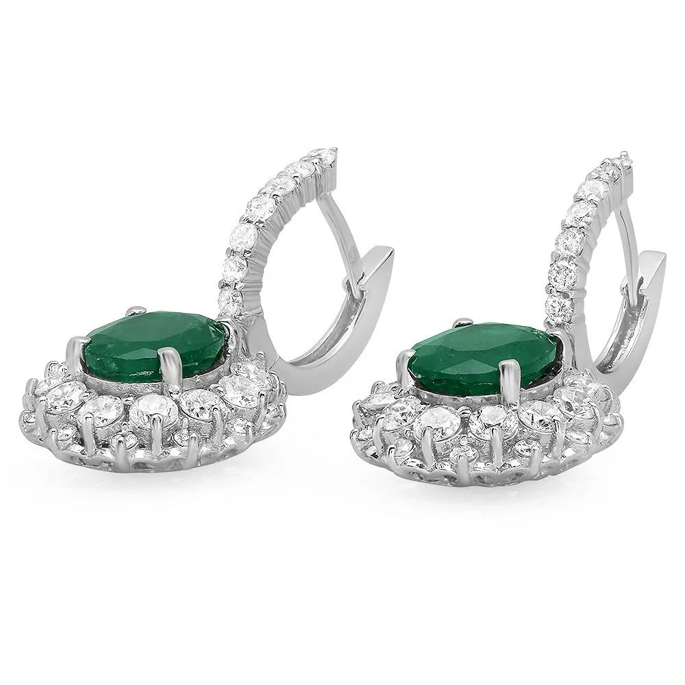 PMI 14W@10.1 62RD3@3.12 2EM@5.14 EMERALD EARRINGS