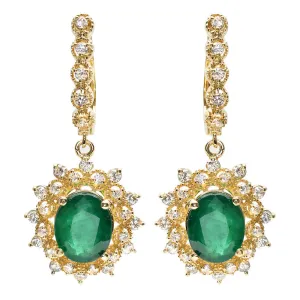 PMI 14Y@7.30 58RD@1.24 2EM@4.86 EMERALD EARRINGS