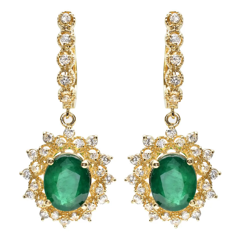 PMI 14Y@7.30 58RD@1.24 2EM@4.86 EMERALD EARRINGS