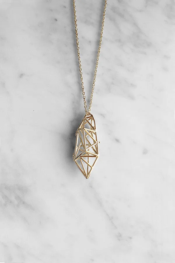 Poly Struc Locket Necklaces