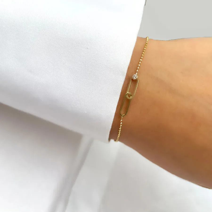 Poppy Finch Double Link Diamond Bracelet