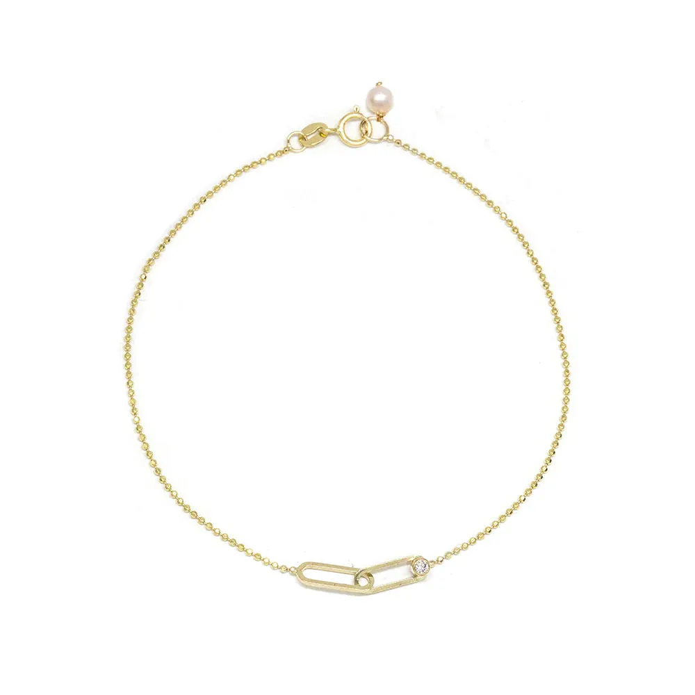 Poppy Finch Double Link Diamond Bracelet