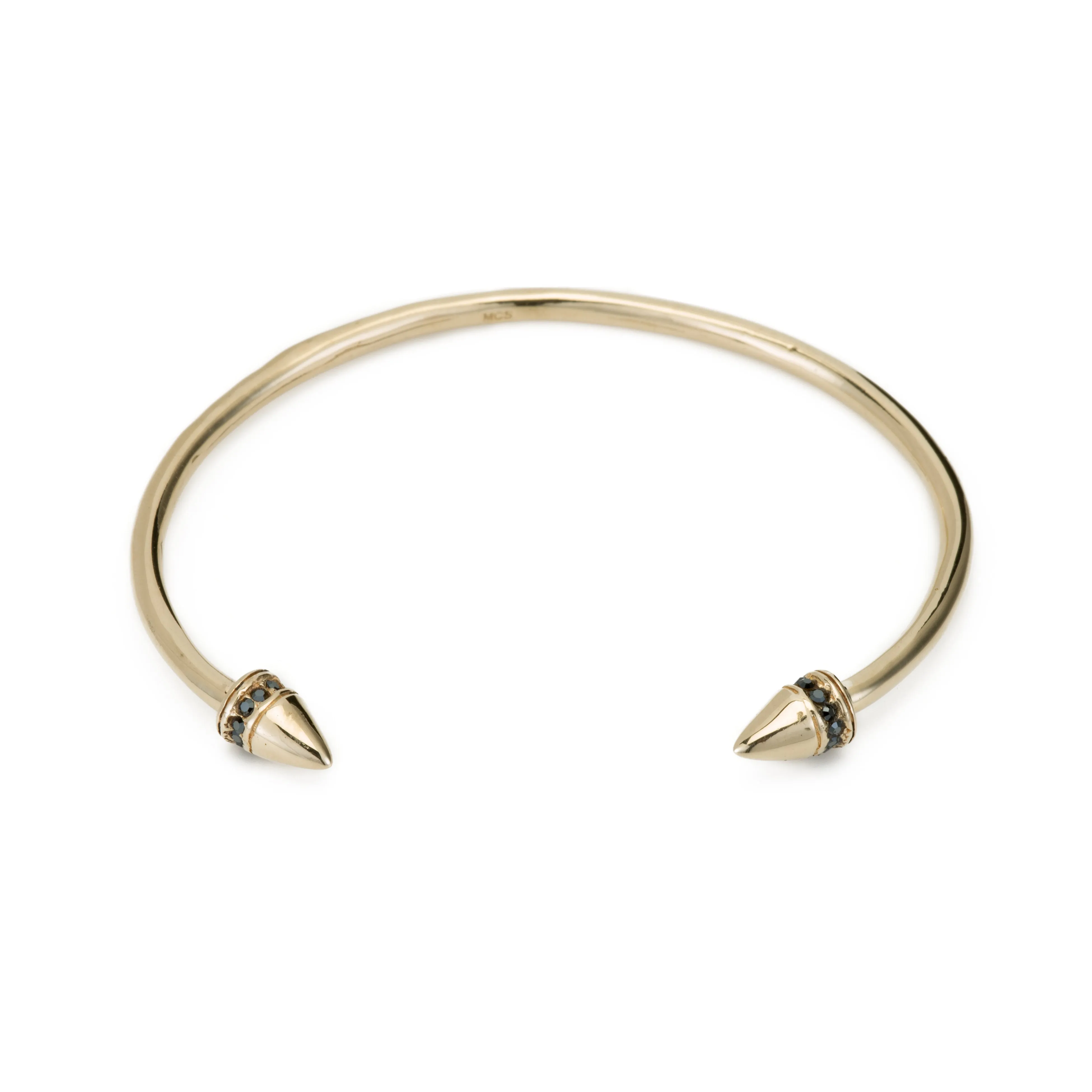 Power Bracelet with Diamond Pavé - Gold