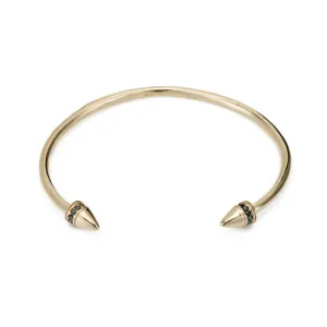 Power Bracelet with Diamond Pavé - Gold