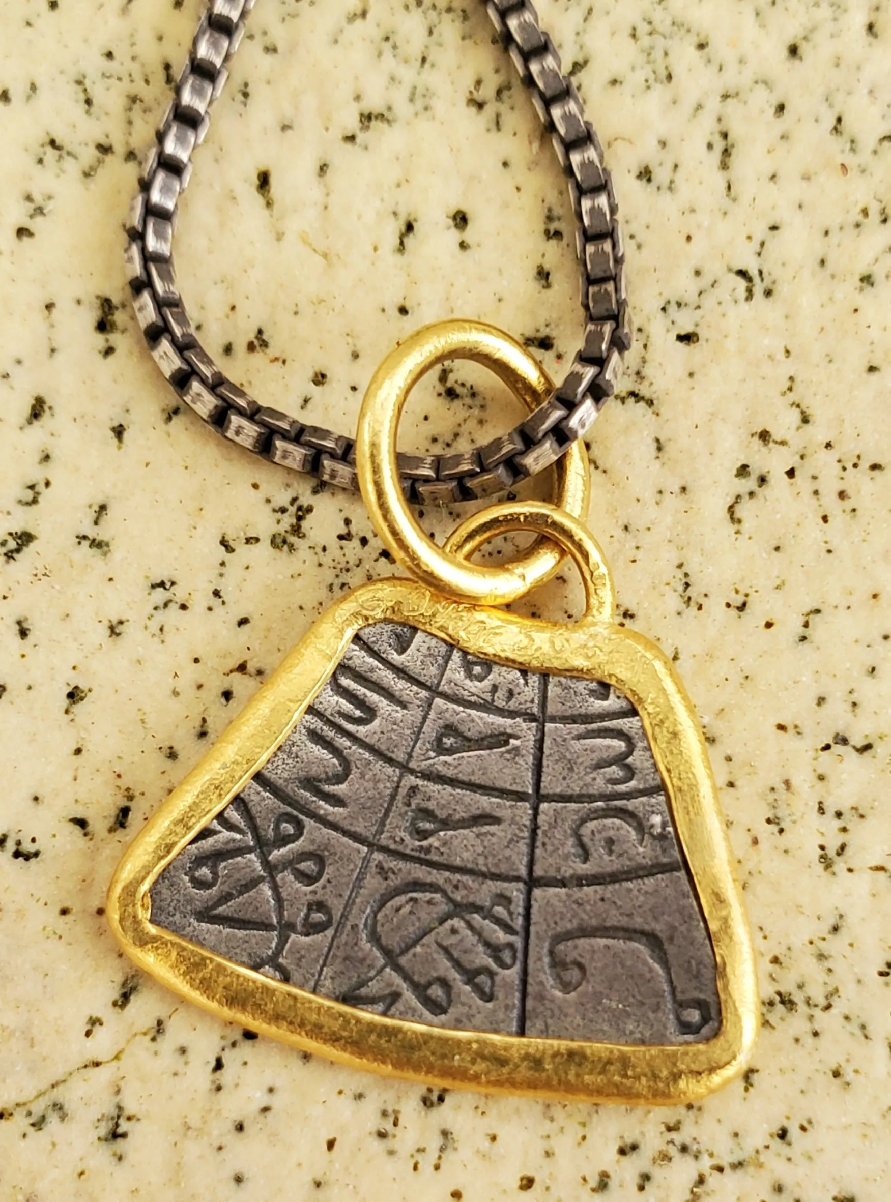 Prehistoric Works Calligraphy Talisman Necklace