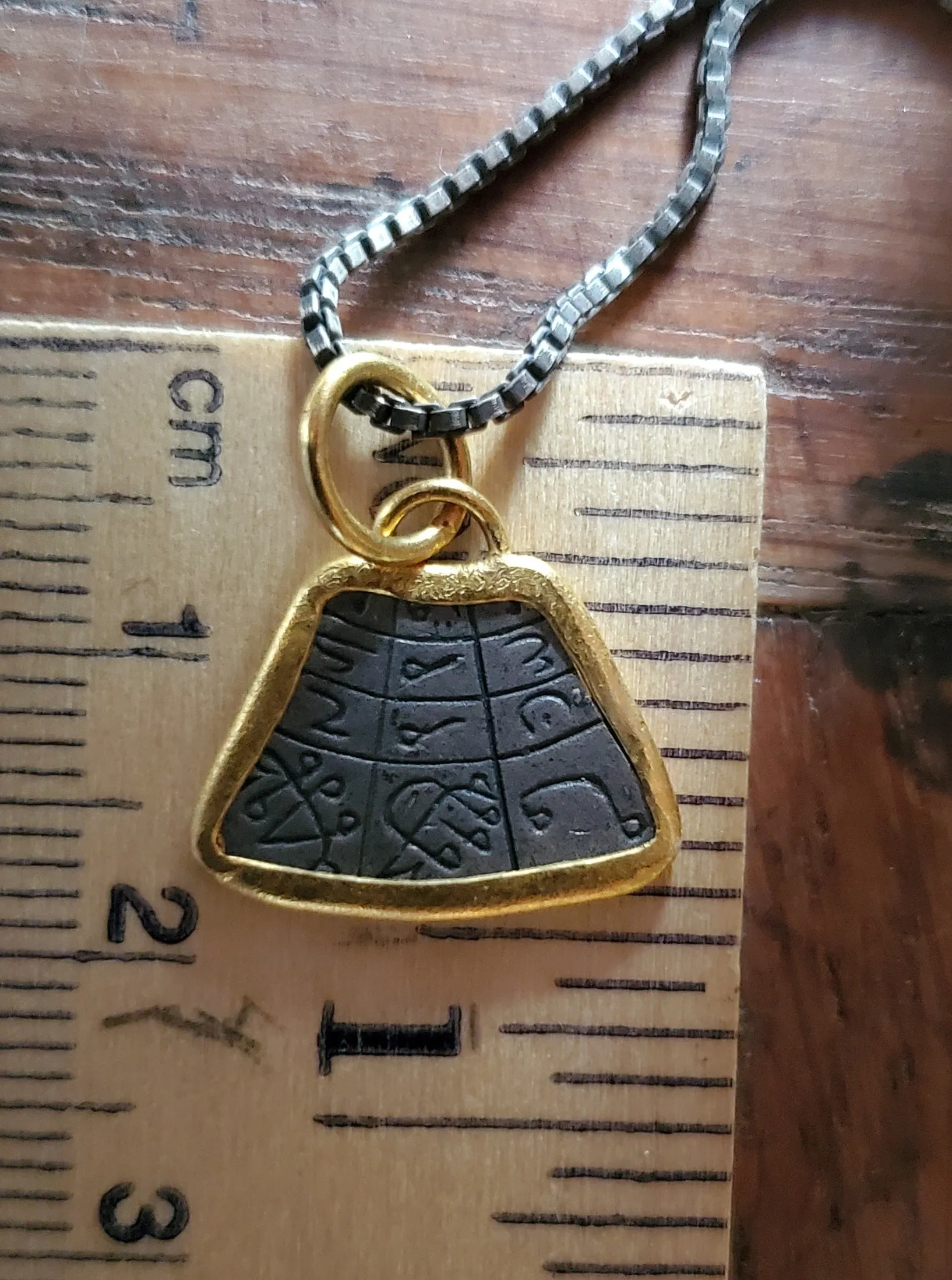 Prehistoric Works Calligraphy Talisman Necklace