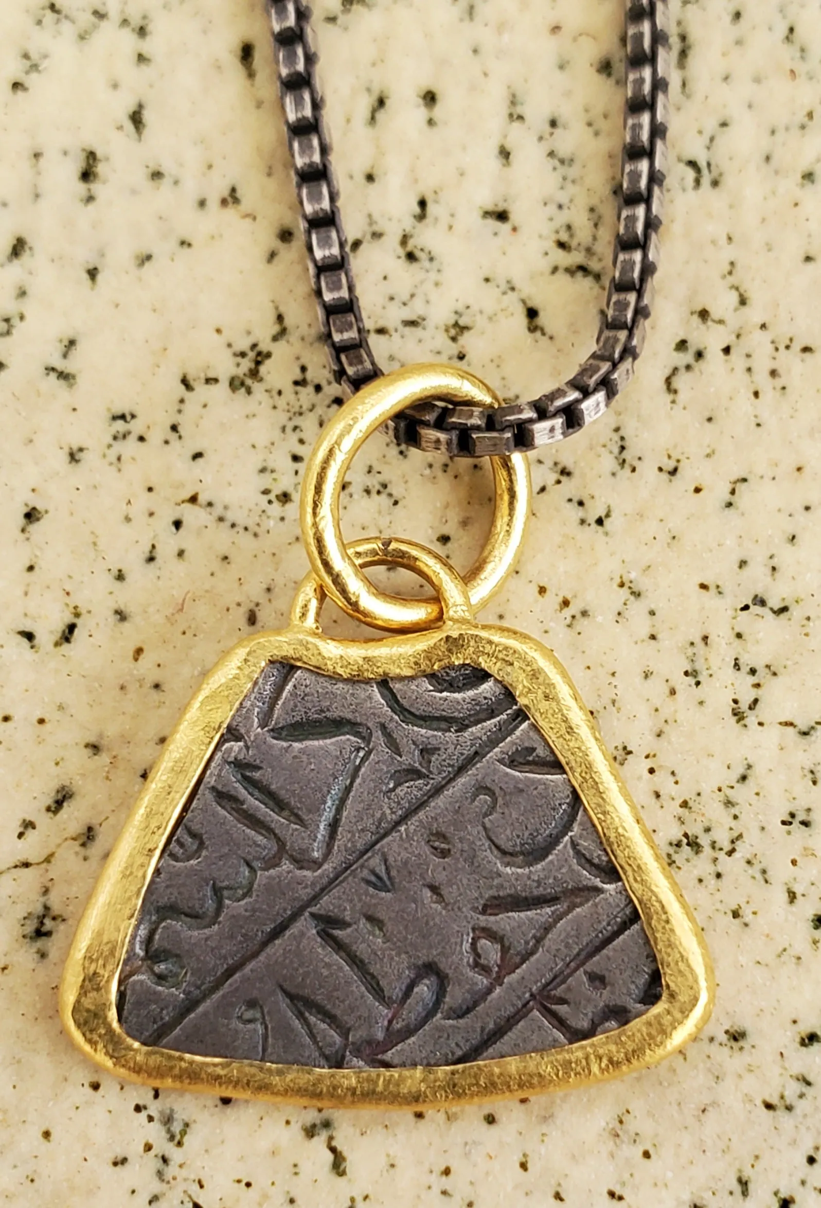 Prehistoric Works Calligraphy Talisman Necklace