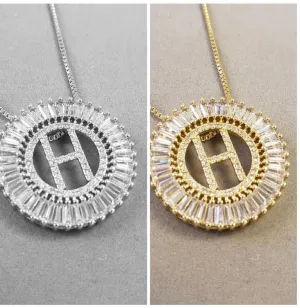 PREORDER: Initial Sunburst Necklace