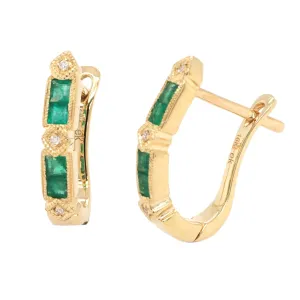 Promised Emerald and Diamond Earrings