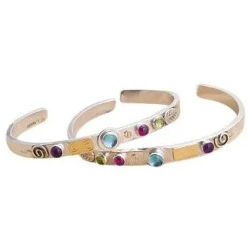 Protect This Woman 4 Stone Cuff Bracelet